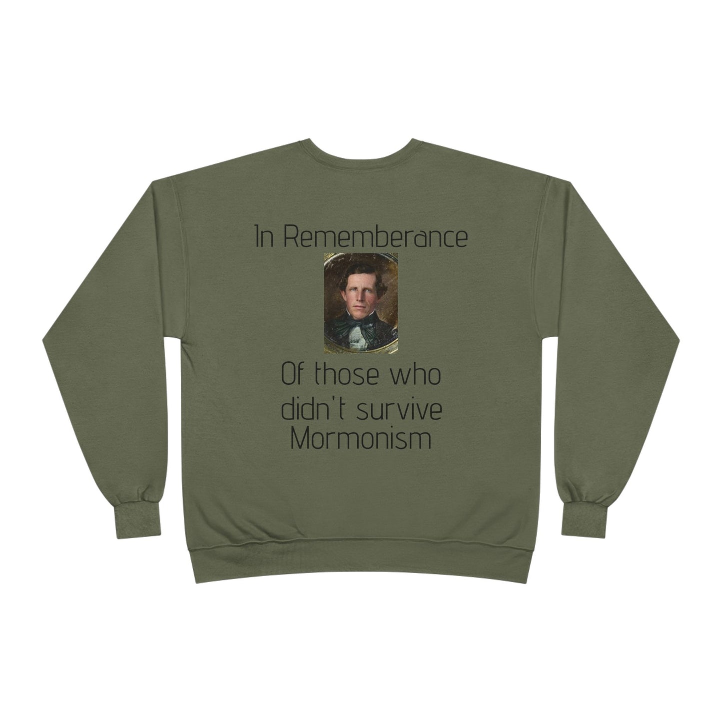 Unisex Eco-Friendly Crewneck Sweatshirt, Comfy Tribute to Mormon Pioneers, Perfect for Remembrance Day, Gift for History Buffs, Casual Wear