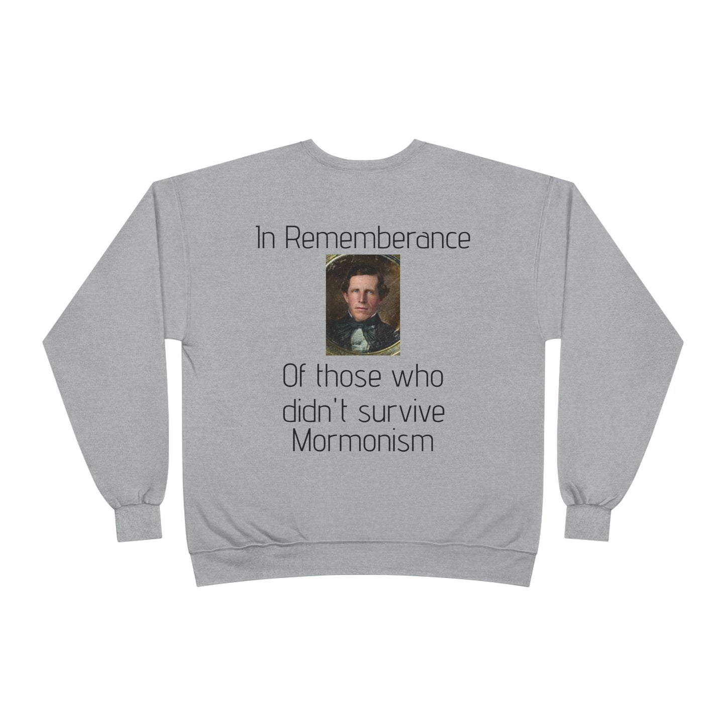 Unisex Eco-Friendly Crewneck Sweatshirt, Comfy Tribute to Mormon Pioneers, Perfect for Remembrance Day, Gift for History Buffs, Casual Wear
